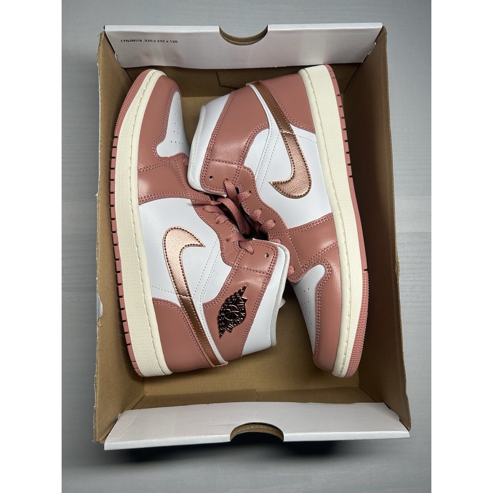 Nike Air Jordan 1 SE Mid Red Stardust WMNS - Size 12 - FB9892 670‎ - New/No Lid